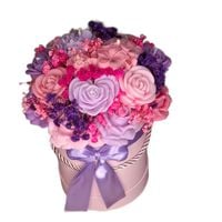 Flower Box Świece Sojowe Wieczny Bukiet Kwiaty Prezent Urodziny Dzień