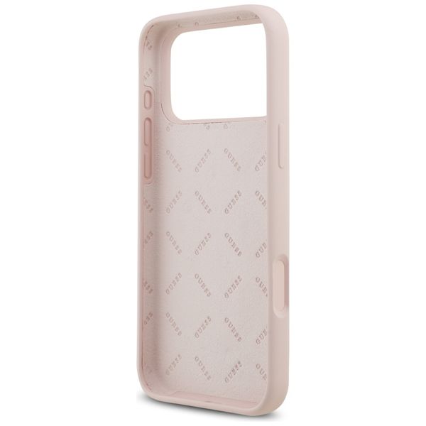 etui guess silicone big 4g script do     iphone 17 pro max różowy zdjęcie 7