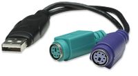 KONWERTER ADAPTER MANHATTAN USB NA 2X PS2 MYSZ/KLAWIATURA 179027
