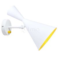Kinkiet LAMPA ścienna MODERN 308009 Polux metalowa OPRAWA skandynawska stożek biały złoty