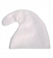 CZAPKA BIAŁA SKRZATA SKRZAT GNOM NIEBIESKI LUDZIK