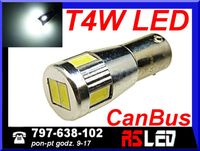 mocna żarówka LED T4W Ba9s 6 x 5730 Power SMD 12v CANBUS