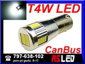 mocna żarówka LED T4W Ba9s 6 x 5730 Power SMD 12v CANBUS