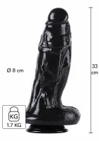 hidden desire dong xtra thick 32.5 cm - model xxl, szeroka podstawa