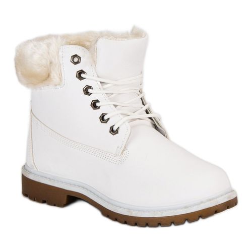 Zgrabne traperki białe r.40 na Arena.pl