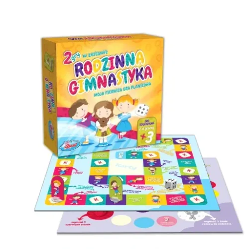 GRA RODZINNA GIMNASTYKA - KOLORKOWO 2 GRY na Arena.pl