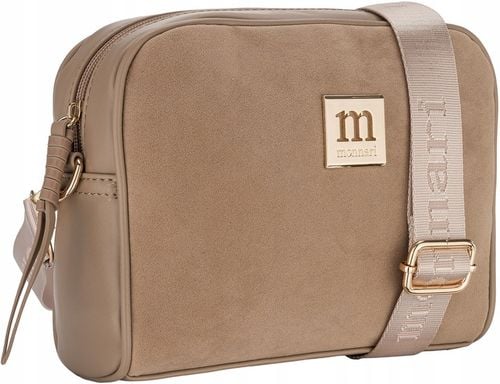 MONNARI Torebka Damska Listonoszka Camel ZAMSZ Regulowany Pasek na Arena.pl