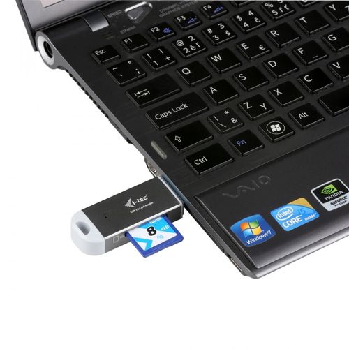 i-tec USB 3.0 DUAL Card Reader for micro / full size SD/SDHC/SDXC - Grey na Arena.pl