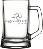 Grawerowany Kufel Szklany z Logo Upominek Reklamowy 50 sztuk