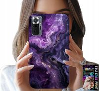ETUI DO XIAOMI NOTE 10 PRO - FIOLETOWY MARMUREK MODNE KOBIECE + SZKŁO