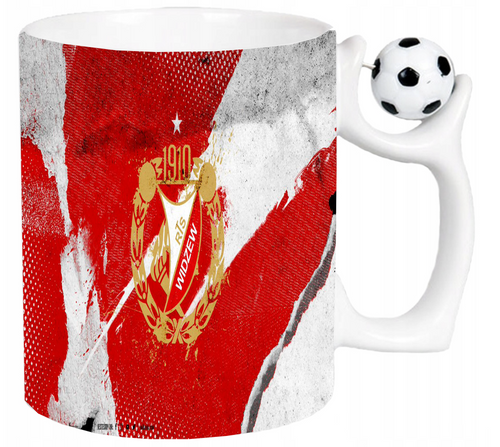 Kubek z piłką dla Fana Widzew Łódź na Arena.pl