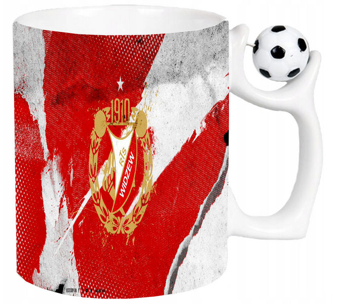 Kubek z piłką dla Fana Widzew Łódź zdjęcie 2