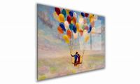 OBRAZ NA SZKLE PROSTOKĄTNY 60x40cm 078 Para na balonach