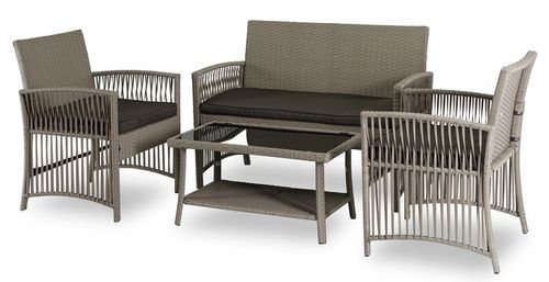 Zestaw Mebli Ogrodowych Technorattan Taras Ogród Komplet Brązowy FILADELFIA na Arena.pl