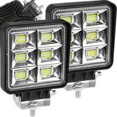 2x LAMPA ROBOCZA 48 LED PANEL 144W HALOGEN 6000LM 12V 24V SZPERACZ LAMPY