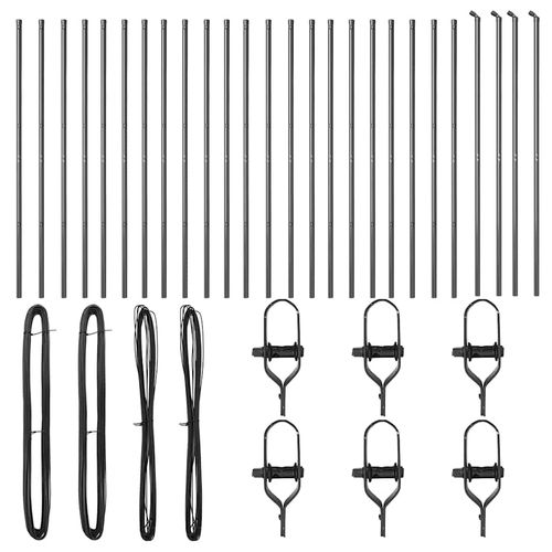 Słupek ogrodzeniowy. 26 pcs Szary 3.2 x 3.2 x 210 cm Stal na Arena.pl