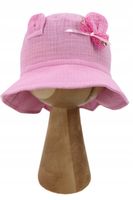 KAPELUSZ DLA DZIEWCZYNKI LETNI SŁONECZNY KAPELUSZ DZIECIĘCY BAWEŁNA MUŚLIN