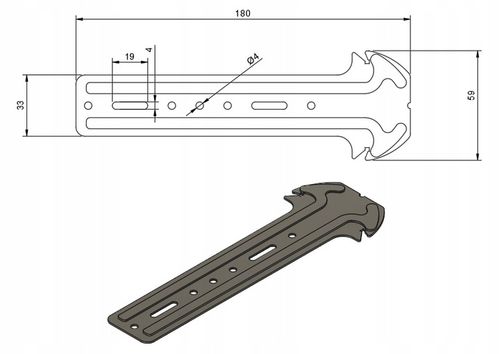 WIESZAK KOTWOWY DO PODDASZY 18cm 180mm PŁYTA PROFIL 100szt na Arena.pl