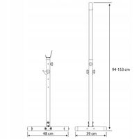 KSH012 Stojaki (2szt) treningowe do ćwiczeń pod sztangę ławkę gryf 200kg