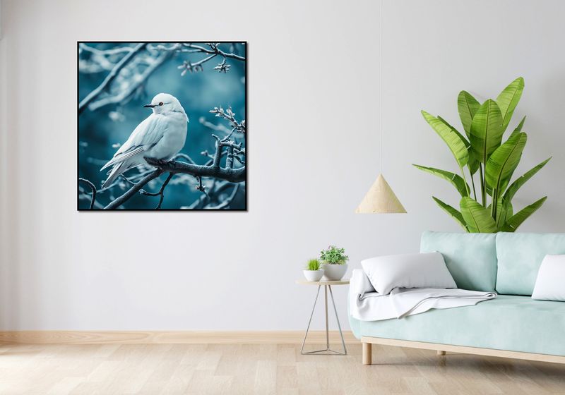 Plakat 100x100cm Perłowy Ptak zdjęcie 4