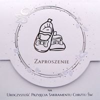 zaproszenie na chrzest św. 10szt. kw lux