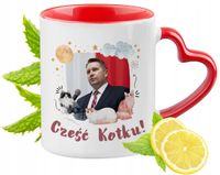 Kukiz Czarnek Czerwony Z Uszkiem W Kształcie Serca Na Prezent