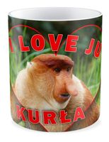Kubek z nosaczem I love Ju kurła