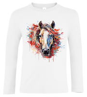 Bluzka t-shirt z długim rękawem Konie