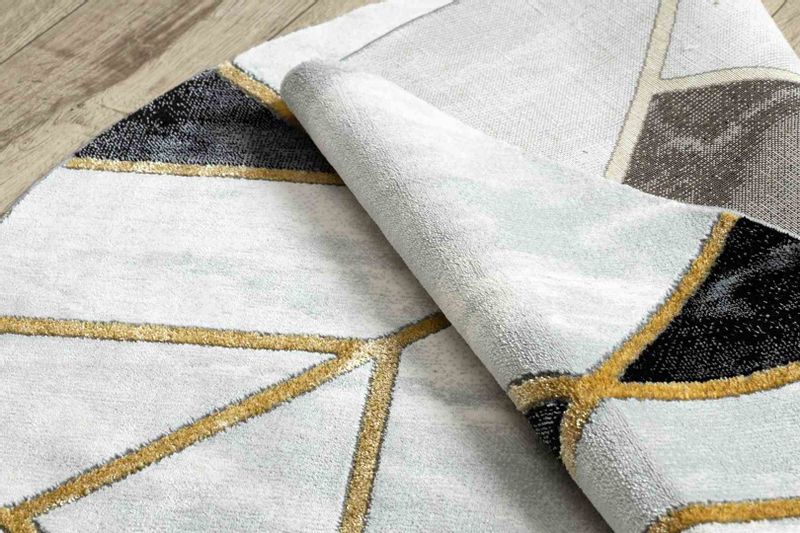 RUG/LU/ESTEMA/MARBLE3/BLACK+GOLD/R160 zdjęcie 8