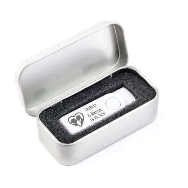 Pendrive 64 GB USB 2.0 pudełko + GRAWER ŚLUBNY zdjęcie 8