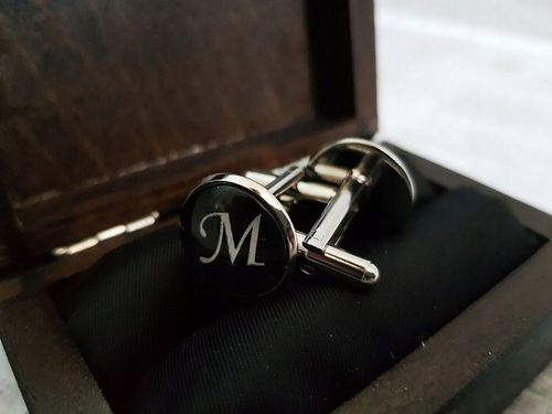 Spinki do Mankietów Koszuli z Inicjałami do Ślubu Ślub Inicjały na Arena.pl