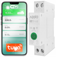 Licznik Prądu Na Szynę DIN Przekaźnik Pomiar Podlicznik WiFi TUYA SMART 16A