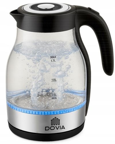 Czajnik Elektryczny Bezprzewodowy Szklany 1.7 L Cichy LED Mocny 2200W na Arena.pl