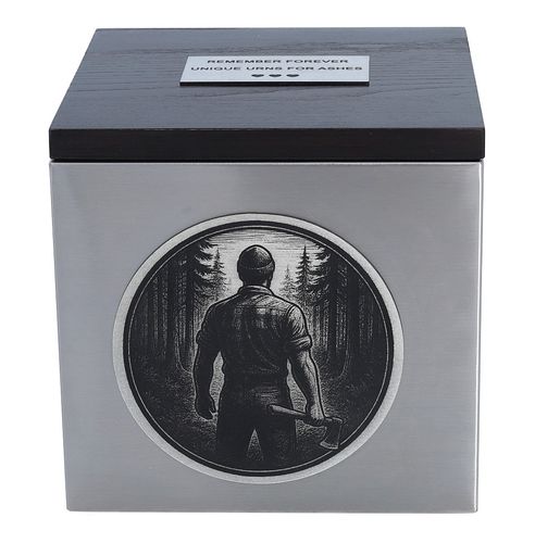 Tematyczna urna dla drwala/leśniczego Tabliczka / Tak na Arena.pl