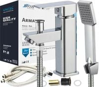 BATERIA WANNOWA STOJĄCA PRYSZNIC JEDNOOTWOROWA + ZESTAW NATRYSKOWY DO WANNY