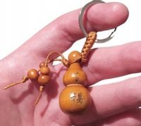 Brelok Feng Shui Tai Chi Gurda Peach Wood Talizman Szczęście Bogactwo Fart
