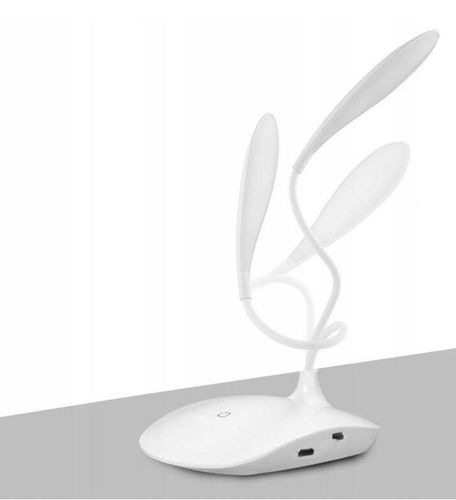 LAMPKA BIURKOWA NA BIURKO LED SZKOLNA NOCNA USB STOJĄCA BIAŁA WYGINANA na Arena.pl