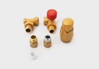 Zawór termostatyczny kątowy osiowy ZŁOTY CROWN GOLD