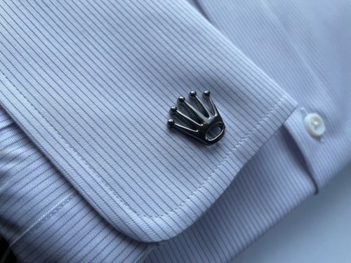 Markowe spinki do mankietów Exciting Czarna Koniczyna Koniczynka z Onyxem na Arena.pl