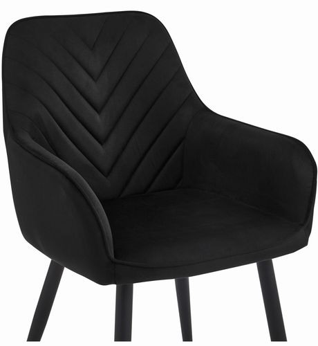 Krzesło NANA - czarny aksamit / nogi czarne x 1 na Arena.pl