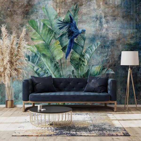 Fototapeta Do Salonu Liście Natura Papuga ABSTRAKCJA 180cm x 120cm zdjęcie 6