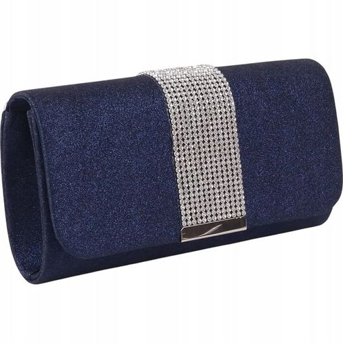 Torebka kopertówka wizytowa wieczorowa granatowa na Arena.pl