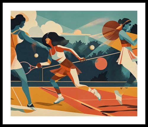 Plakat 60x50cm Mistrzynie Kortu na Arena.pl