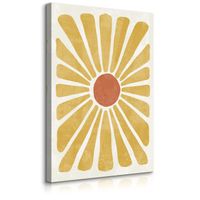 Obraz Na Płótnie Żółta Stokrotka Kwiat Styl Boho Rośliny 20cm x 30cm