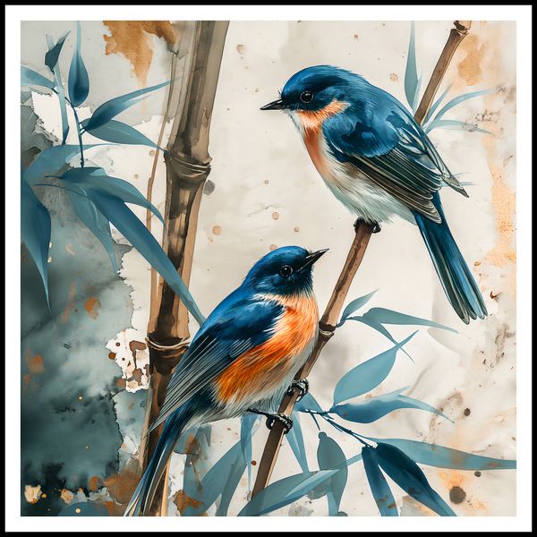 Plakat 100x100cm Trzy Ptaki zdjęcie 3