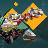 AG Kuchenka turystyczna podwójna na butle gazową dwa palniki Ø14cm+ Ø21cm
