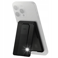 UNIQ Heldro ID magnetyczny portfel zpodpórką i opaską czarny/midnight black
