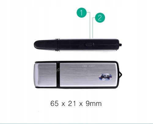 MINI DYKTAFON PENDRIVE PODSŁUCH SZPIEGOWSKI USB na Arena.pl