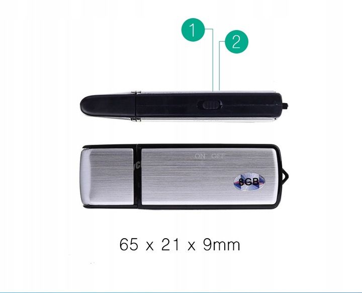 MINI DYKTAFON PENDRIVE PODSŁUCH SZPIEGOWSKI USB zdjęcie 11