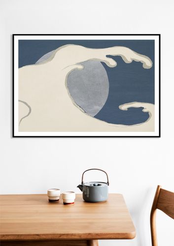 Plakat 60x40cm Waves and Sun, Sekka Japoński Vintage do Salonu na Arena.pl